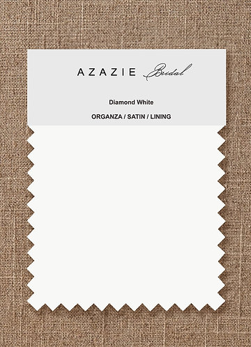 front Azazie Diamond White Bridal Satin Swatches