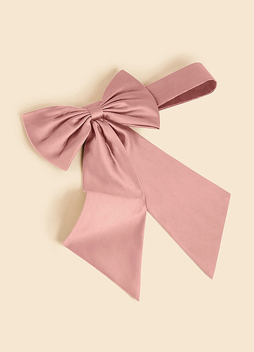 front Matching Color Matte Satin Bow Sash