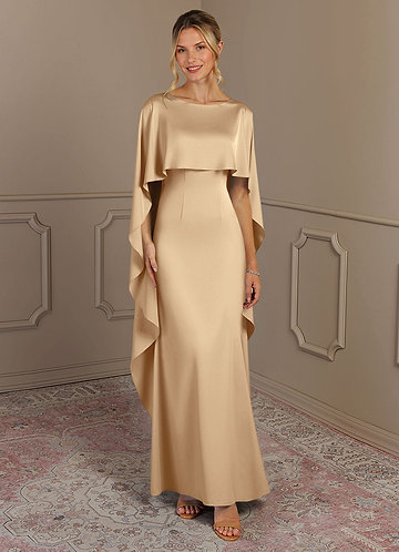 mother of the bride dress champagne Beaded Prom Dresses Long Sleeve Dresses 22103 Champagne / US2 Vertical sequin embellishments add dimension and a flattering effect to the A Zapaka Women Champagne Mother of