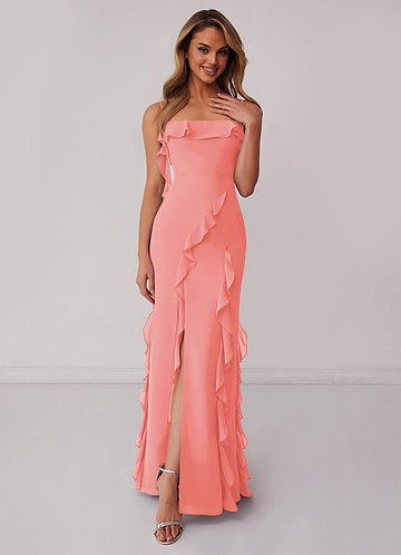 Inexpensive Coral Bridesmaid Dresses