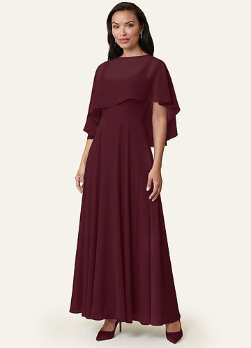 front Azazie Dopasowany kolor Wren Chiffon Wrap