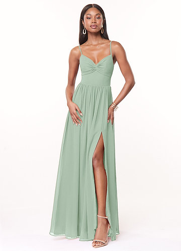 agave green bridesmaid dress Azazie Ayla