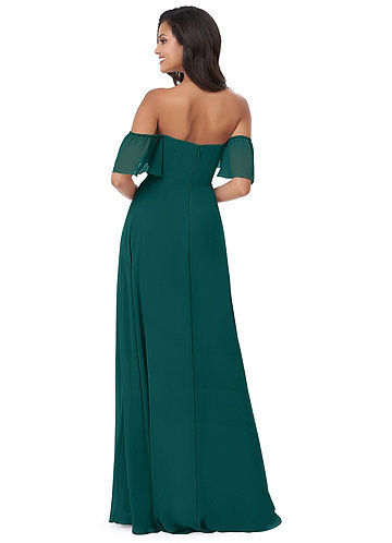 azazie peacock dress