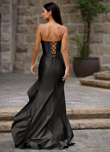Siren Black Mermaid Prom Dress image1