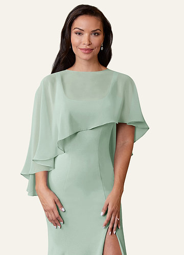 front Azazie Envoltório De Chiffon Wren De Cor Correspondente