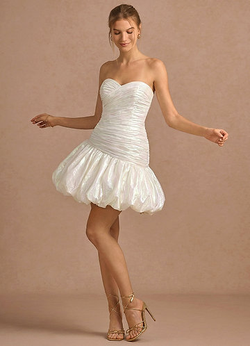 Giannina Bianca Abito da laurea in raso stile sirena image1