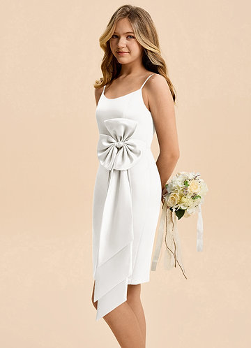 sachin and babi light blue dress Duntery Halter Sleeveless Asymmetrical Chiffon Junior Bridesmaid Dress, Tangerine main image 1