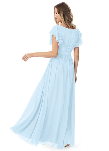 Sky Blue Modest Bridesmaid Dresses | Azazie