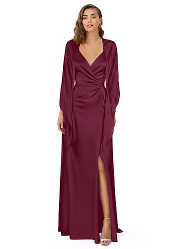 front Azazie Matching Color Ireland Stretch Satin Shawl