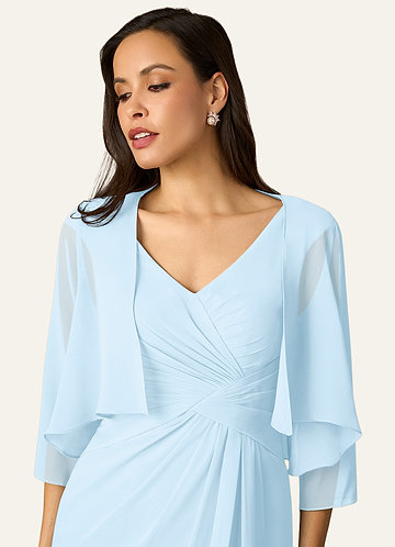 front Azazie Matchande Färg Fisher Chiffong Wrap