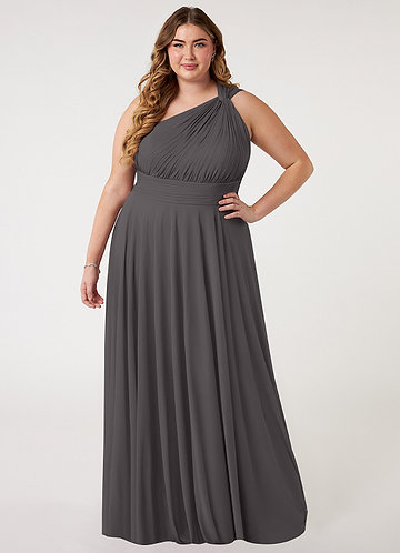 Plus size grey deals bridesmaid dresses