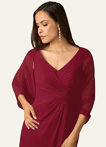 front Azazie Matching Color Sarah Chiffon Wrap