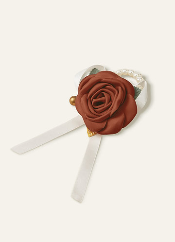 front Corpete de pulso de cetim fosco com cores combinando