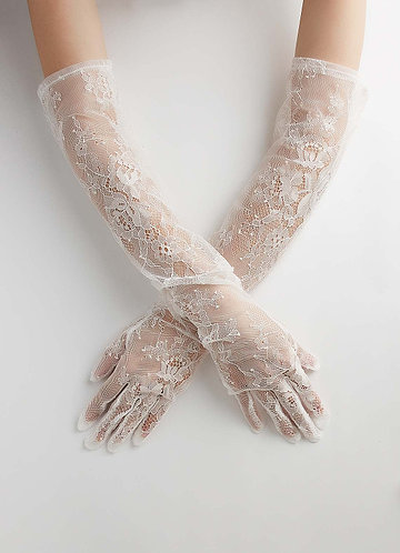 front Guantes de ópera de encaje de Chantilly