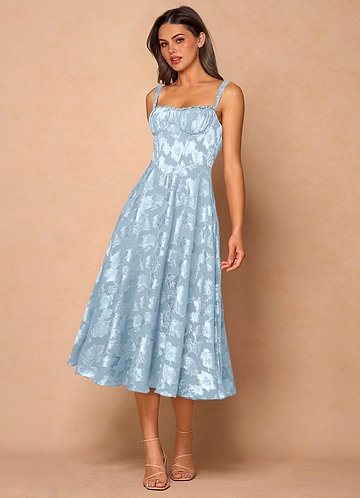 Sylvie Powder Blue Midi Dress image1