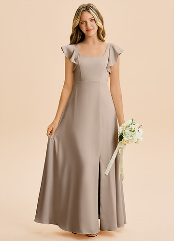 taupe junior bridesmaid dresses Color:Mint-Green
