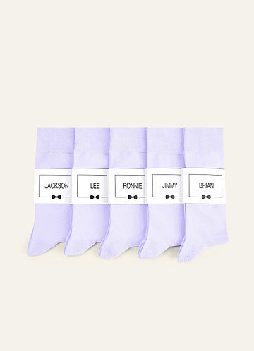 front Matching Color Men's Dress Socks with Personalized Label