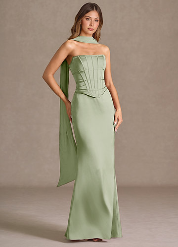 Robe Longue Vert Clair Berthe image1