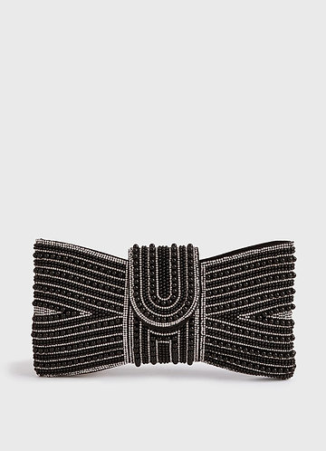 front Beaded Bowtie Clutch