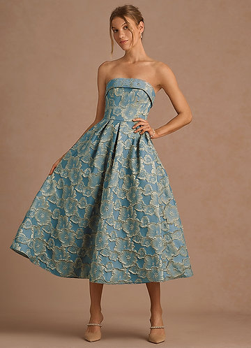Desiree Lake Blue Midi Dress image1