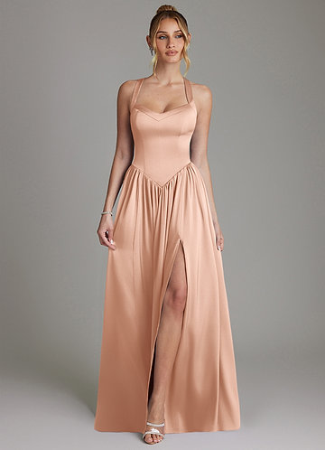 Peach Cream Color Dress Novelle Peach Color Dress, Women's Fashion, Dresses Sets, Dresses On Carousell