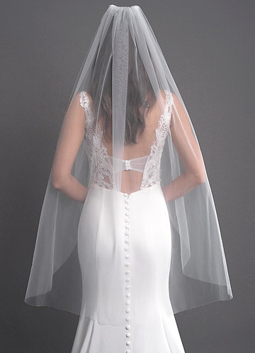 front Talia Fingertip Length Veil