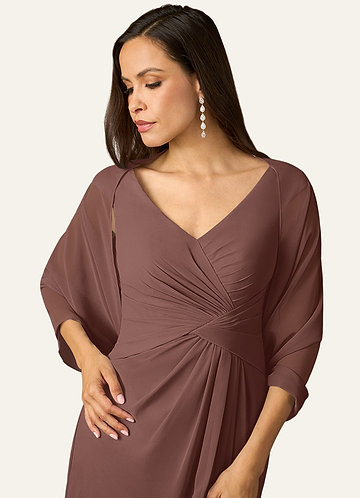 front Azazie Envoltório Sarah Chiffon Cor Combinando