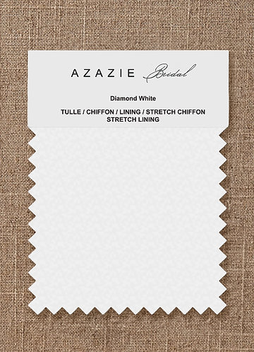 front Azazie Diamond White Bridal Chiffon Swatches