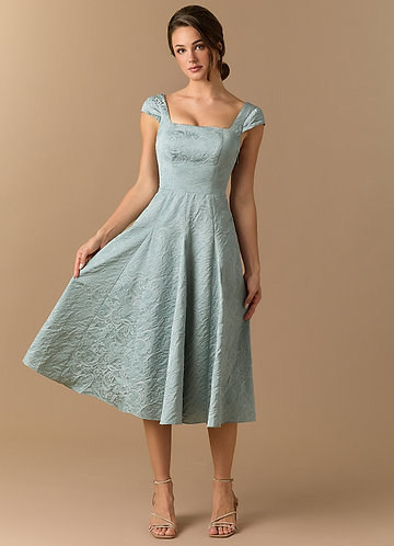 Emeline Antique Teal Midi Dress image1