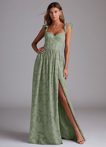 Denisse Pistachio Corset Maxi Dress image1