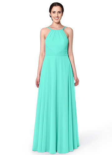 Emerald Green Halter Bridesmaid Dress
