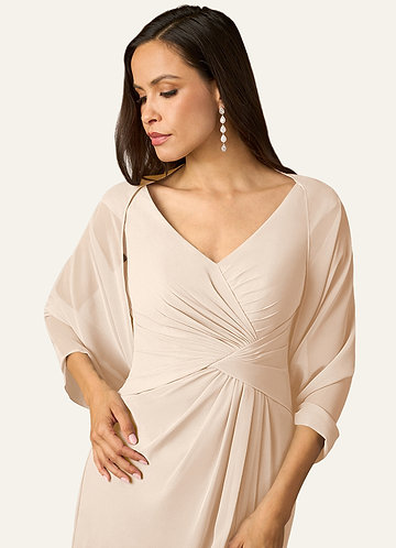 front Azazie Matching Color Sarah Chiffon Wrap