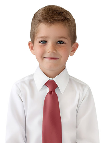 front Gravata de menino em cetim fosco