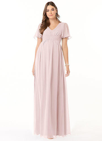 chinese dress ladies Light Pink Sweetheart Neckline Open Back Maternity Maxi Dress – PinkBlush main image 1