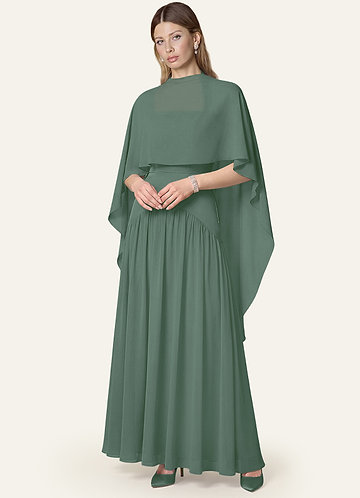Azazie Norah Eucalyptus Chiffon Bridesmaid Dresses | Azazie