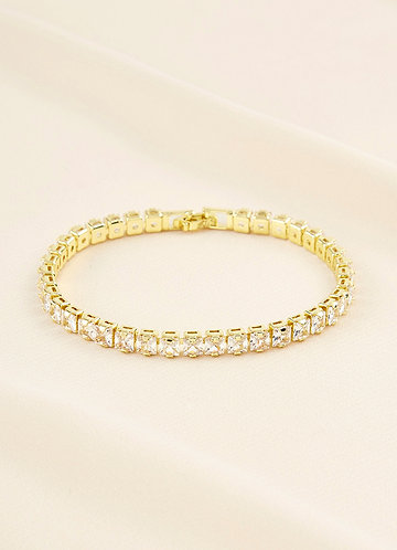 front Crystal Chunky Tennis Bracelet