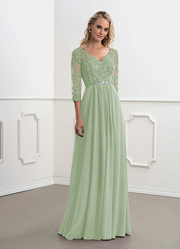 forest green mother of bride dress