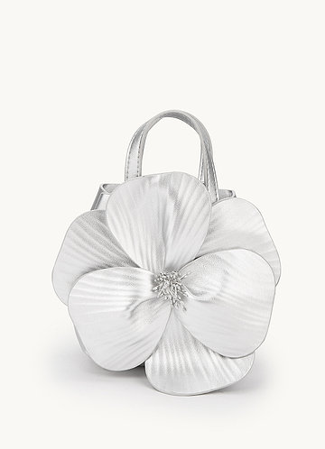 front Faux Leather 3D Camellia Flower Handbag