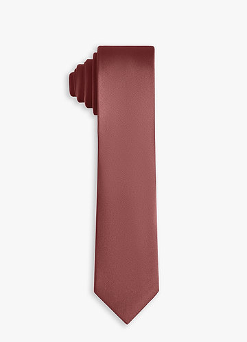 front Stretch Satin Skinny Tie