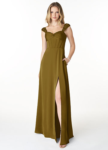 Azazie Rhea Stretch Satin Dress