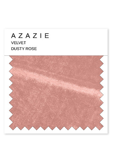 front Azazie Dusty Rose Velvet Swatch