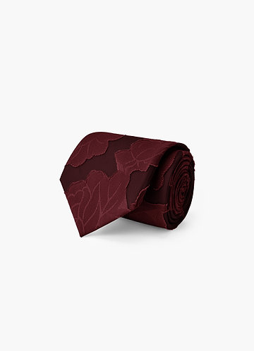 front Floral Burnout Modern Tie