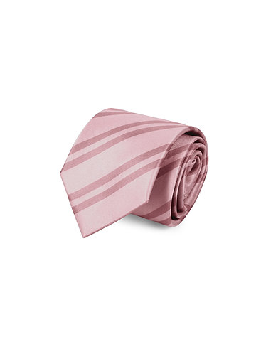 front Classic Striped Matte Satin Wide Tie
