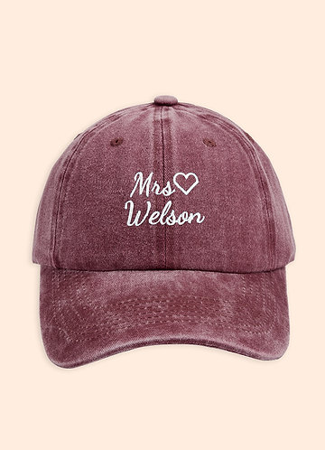front Personalized Embroidered Bride Hat