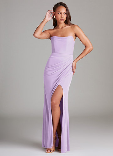 Lilac Strapless Bridesmaid Dresses | Azazie