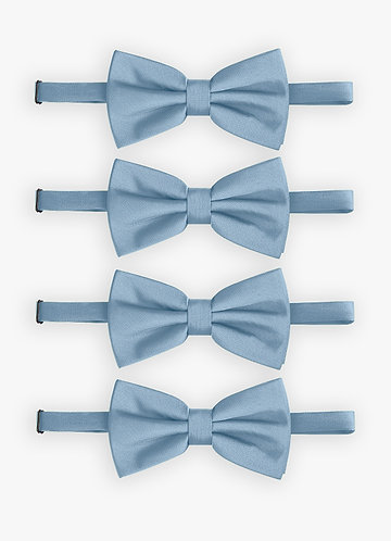 front Adjustable Stretch Satin Bow Tie – 4-Piece Set