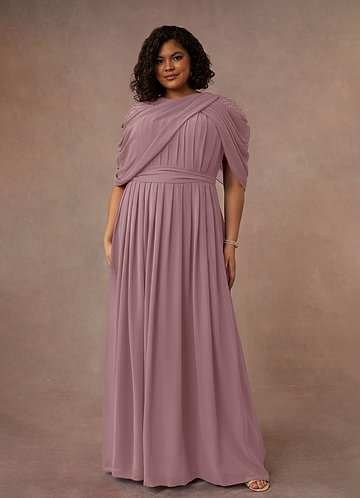 Azazie Olena Mother of the Brides Dresses Dusty Rose A-Line Sequins Chiffon Dress image1