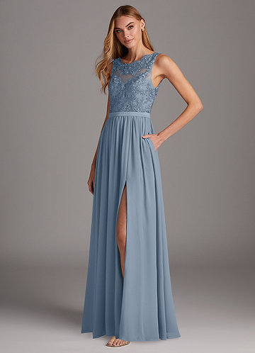 Dusty Blue Lace Bridesmaid Dresses | Azazie Dusty Blue Lace Bridesmaid Dresses | Azazie