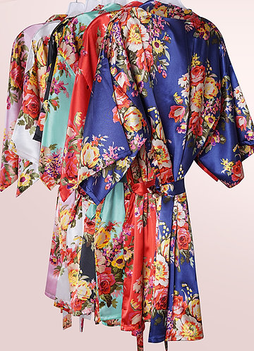 front_Bouquet Satin Robe