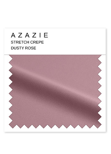 front Azazie Dusty Rose Stretch Crepe Swatch